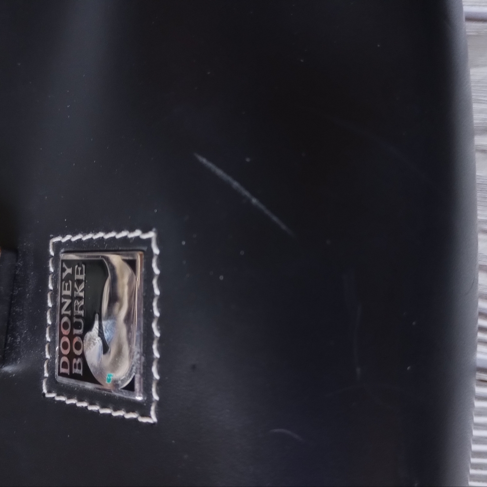 Dooney & Bourke Black Bag Made in Italy Purse with Lock and Key - Picture 7 of 15
